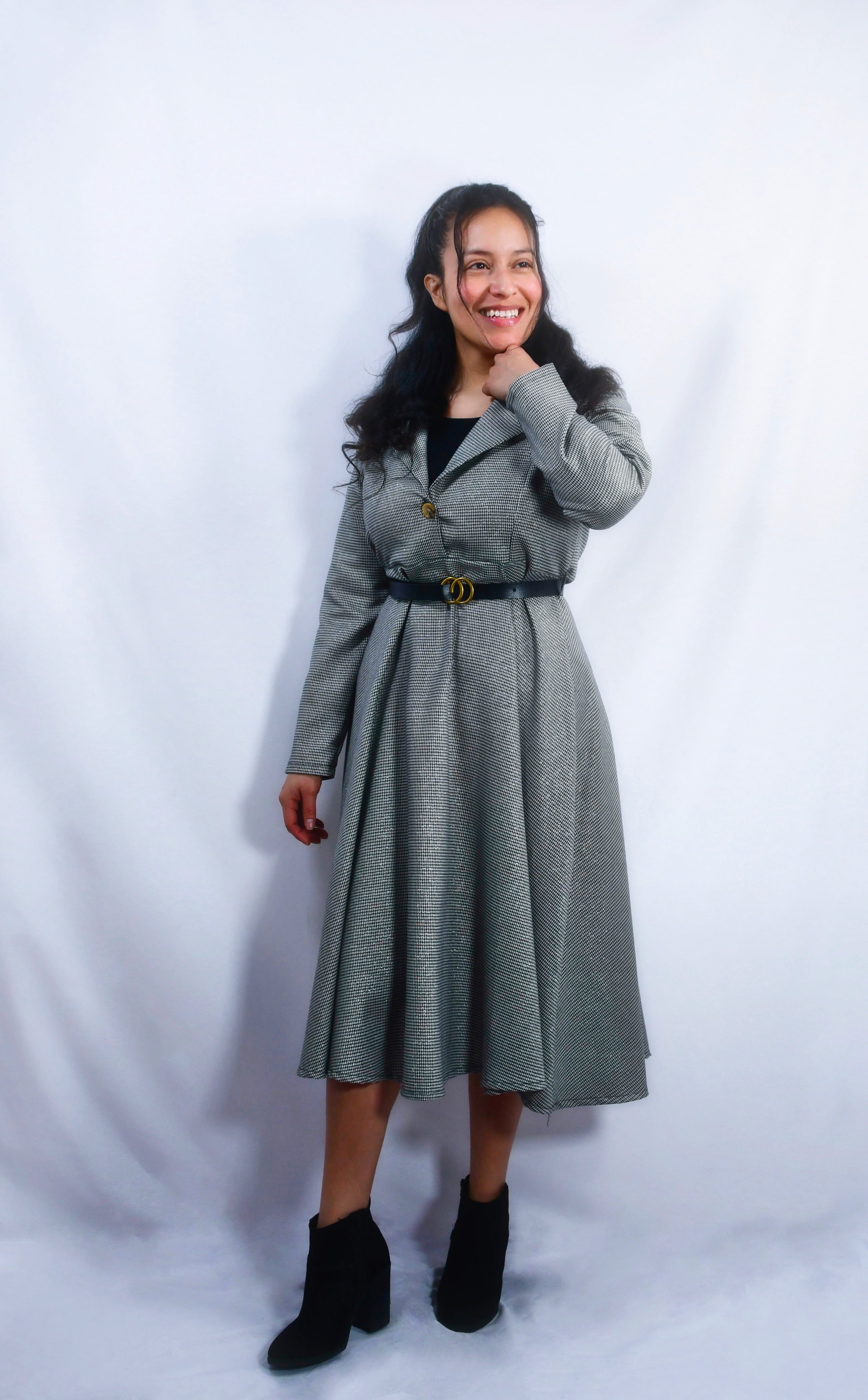 Vestido Blazer Elegante con Cinturón