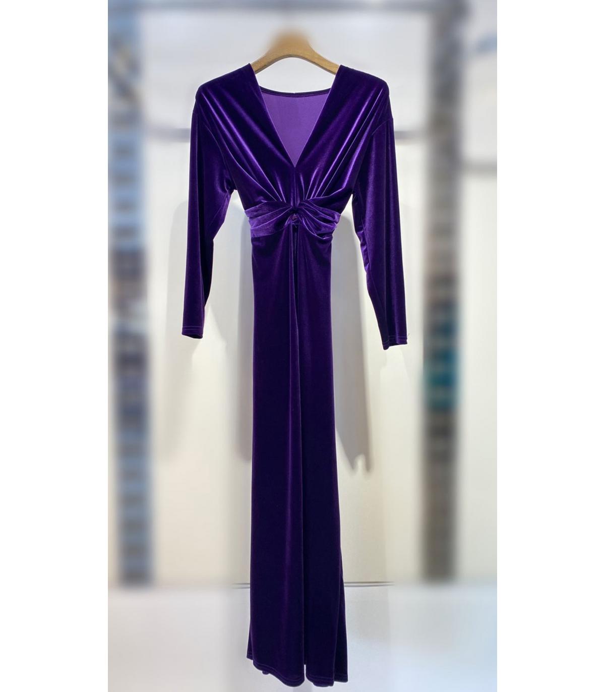 Vestido largo de terciopelo