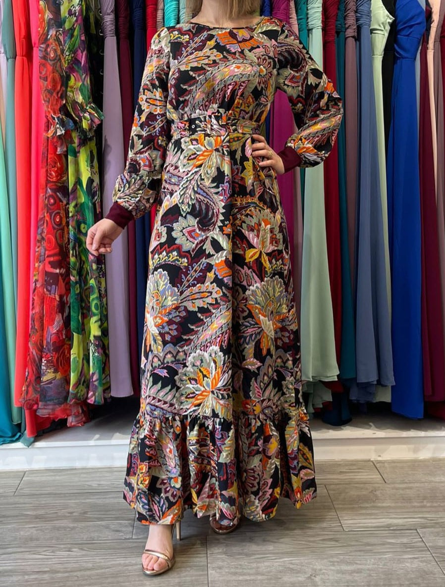 Vestido Largo Estampado Boho Chic