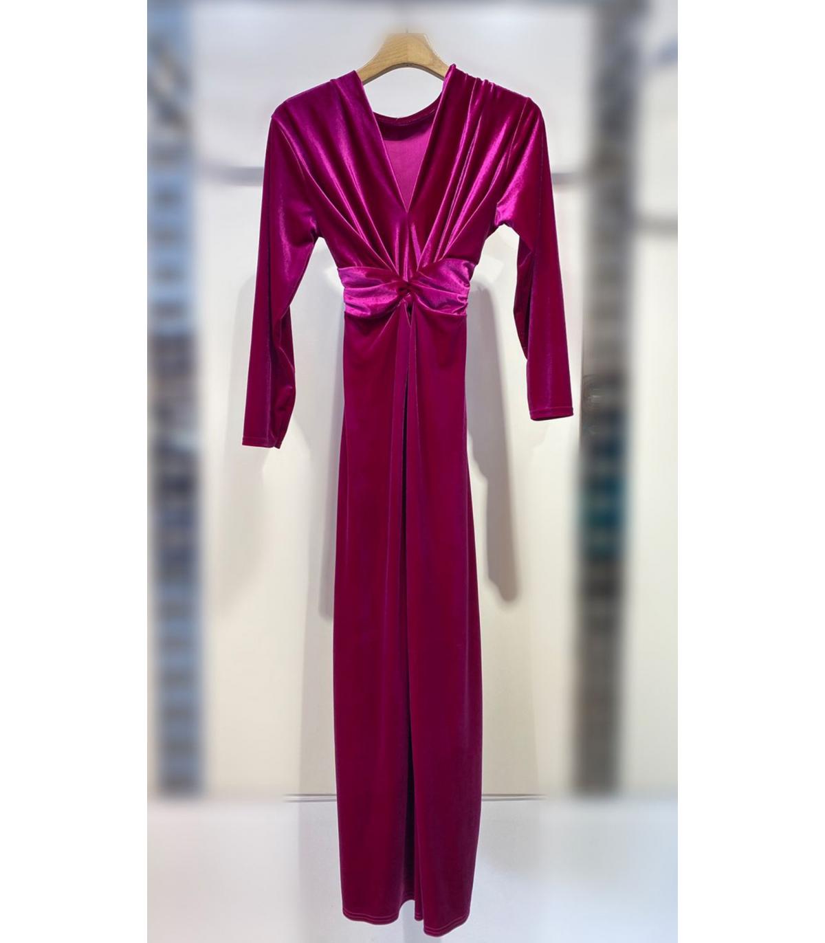 Vestido largo de terciopelo