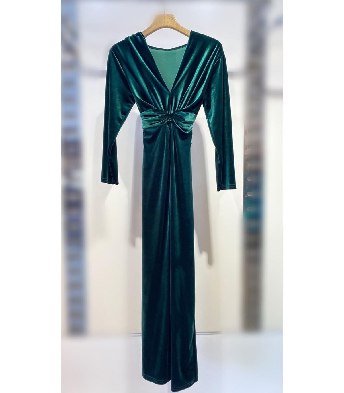 Vestido largo de terciopelo