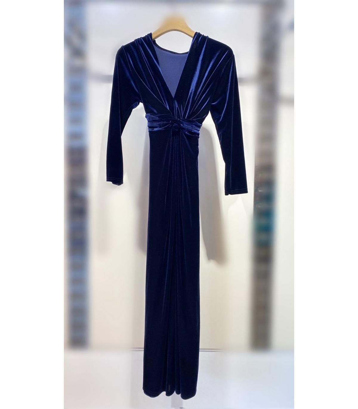 Vestido largo de terciopelo