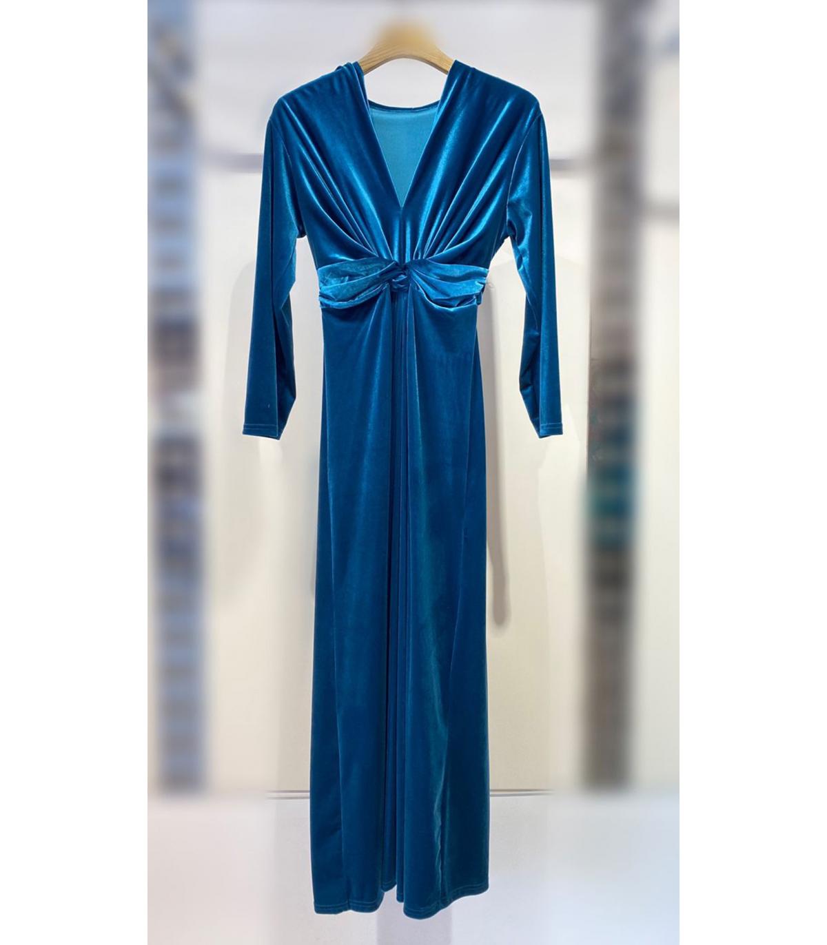 Vestido largo de terciopelo