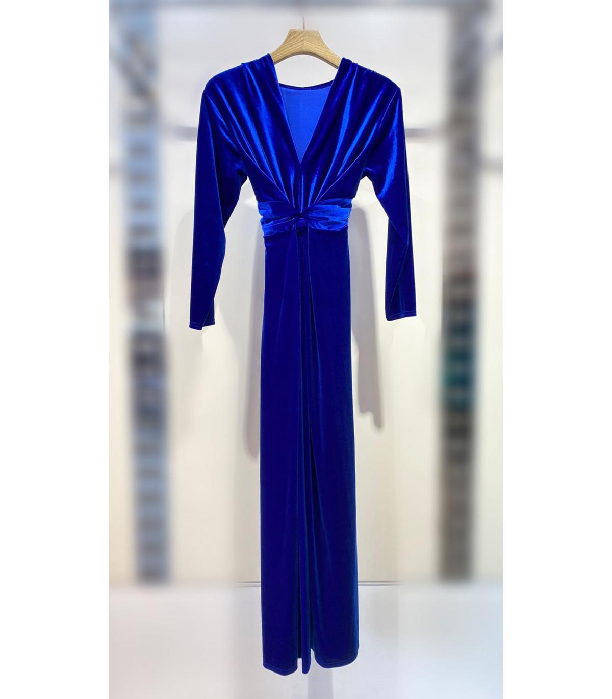 Vestido largo de terciopelo