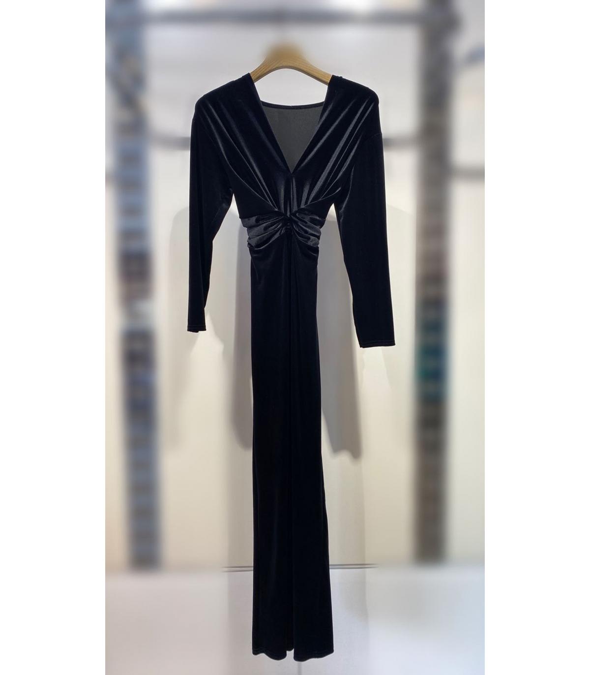 Vestido largo de terciopelo