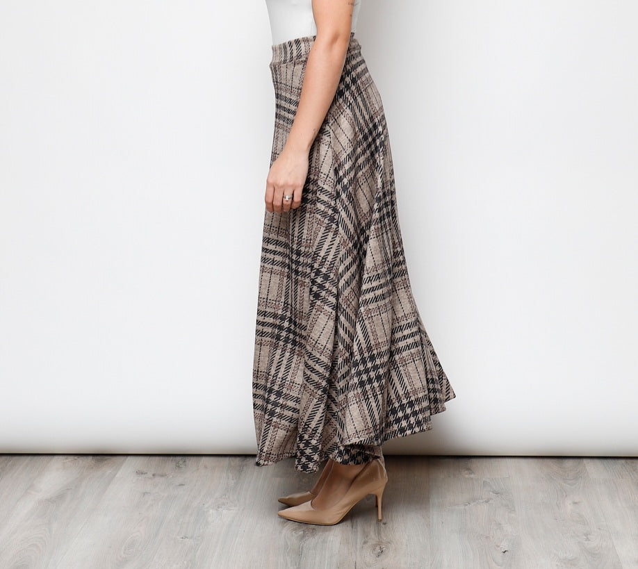 Falda Larga de Cuadros