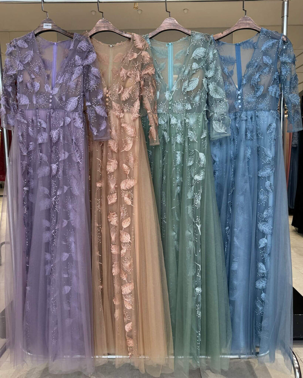 Vestido de Ensueño en Tul con Bordados Florales