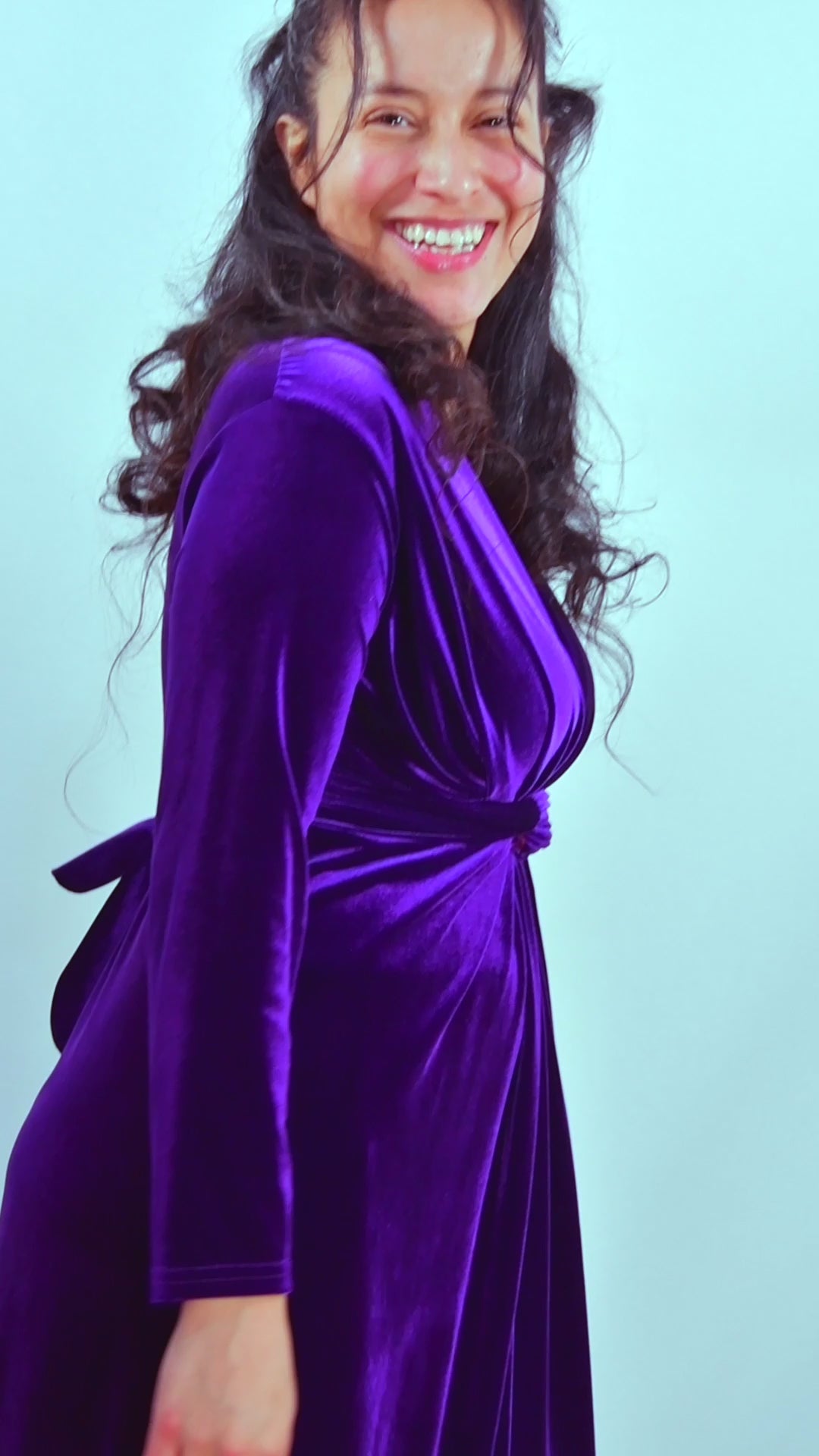 Vestido largo de terciopelo